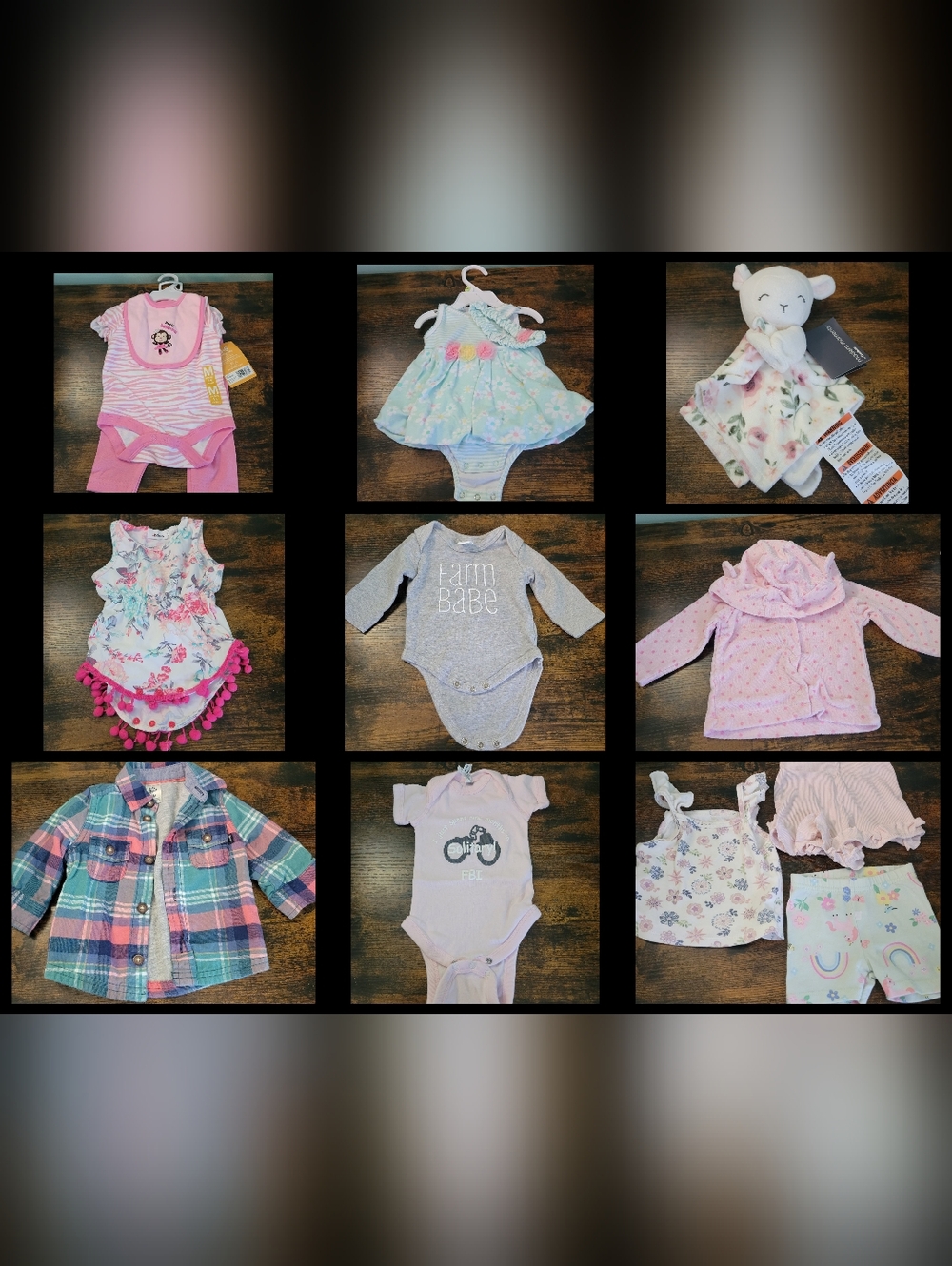 Baby Girl Clothes Bundle 3-6M Newborn 11pc Outfits Onesies Sets Mixed Lot Cute